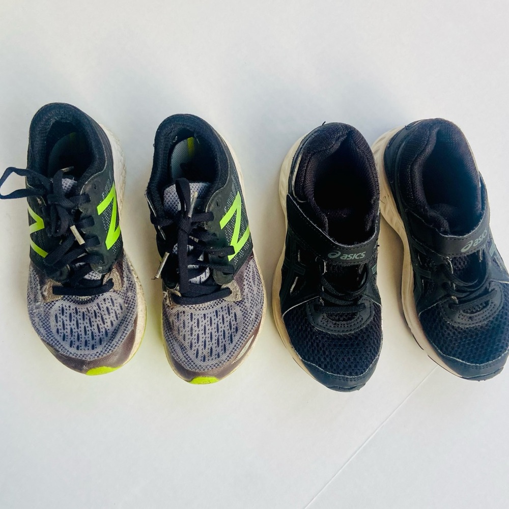Boys sz 13 Sneakers New Balance Asics Fair Condition Play Lot